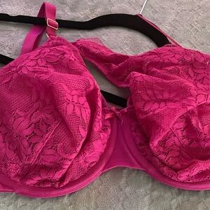 Lane Bryant Vibrant Pink Lace Bra